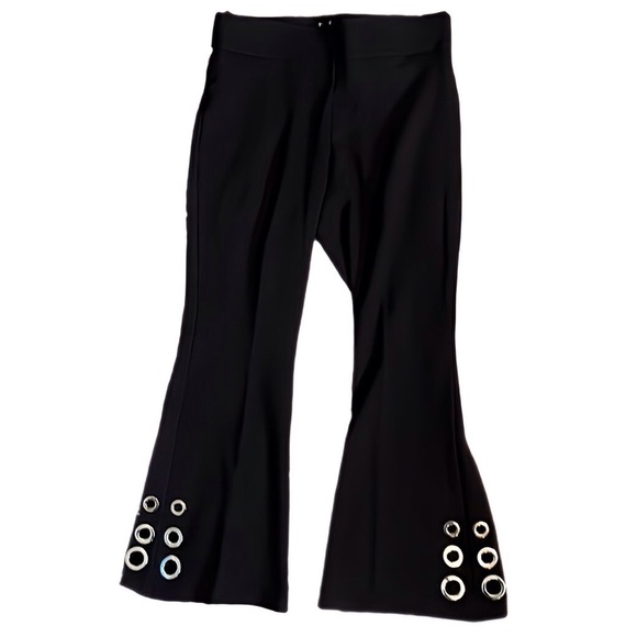 Investments Pants - Slim Factor by Investments No Waist Kick Flare Ponte Knit Cropped Pants  size M